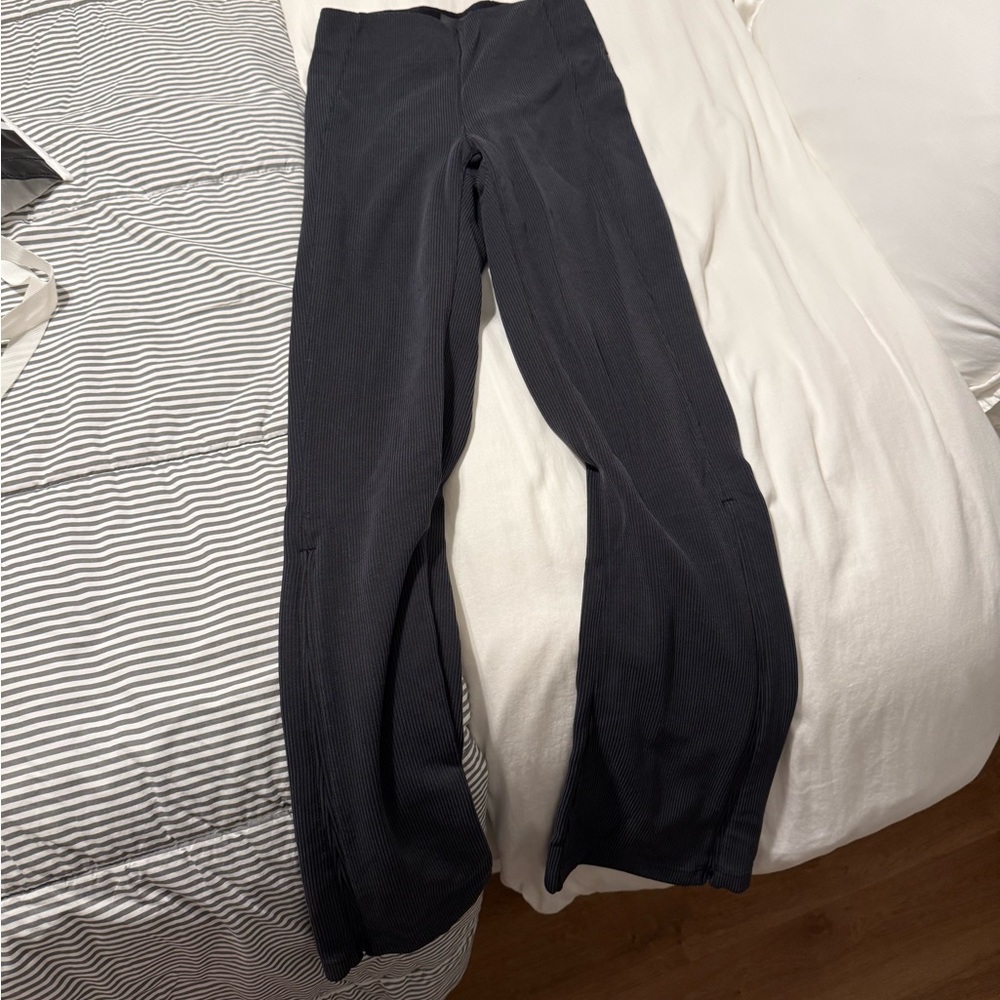 Lulu lemon Black Ribbed softstreme flared Pants